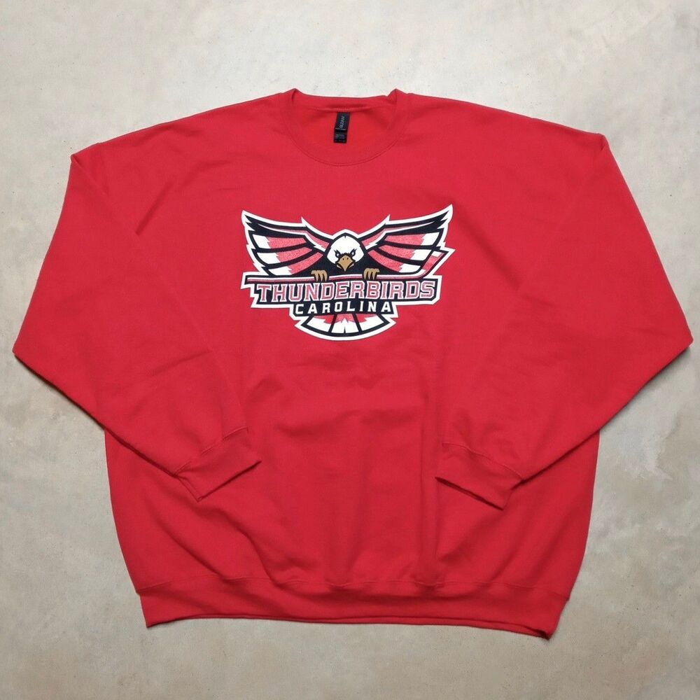 Carolina Thunderbirds Winston-Salem NC Hockey Crewneck Sweatshirt Size 3XL